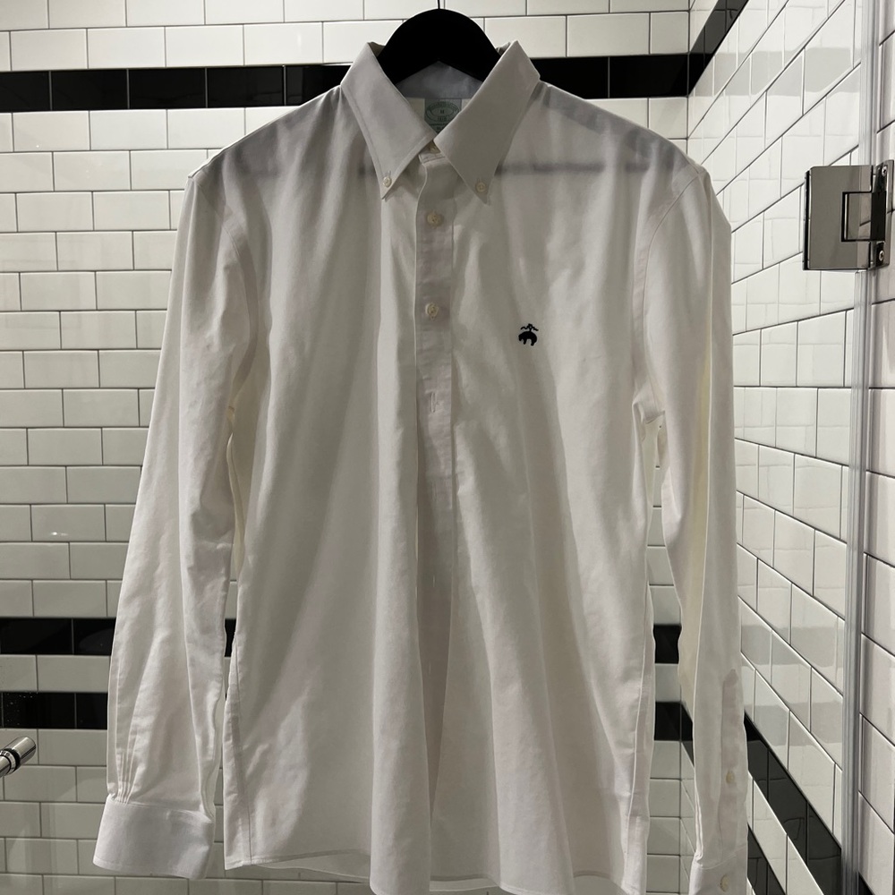 Brooks Brothers White Dress Shirt Classic Cotton